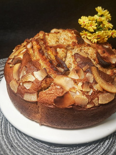 Una foto de Banana bread de coco