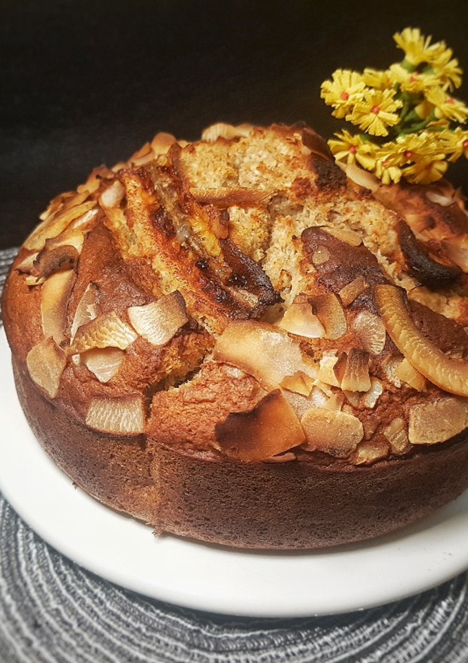 Una foto de Banana bread de coco