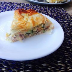 Salmon Phyllo Pie A picture of Salmon Phyllo Pie.