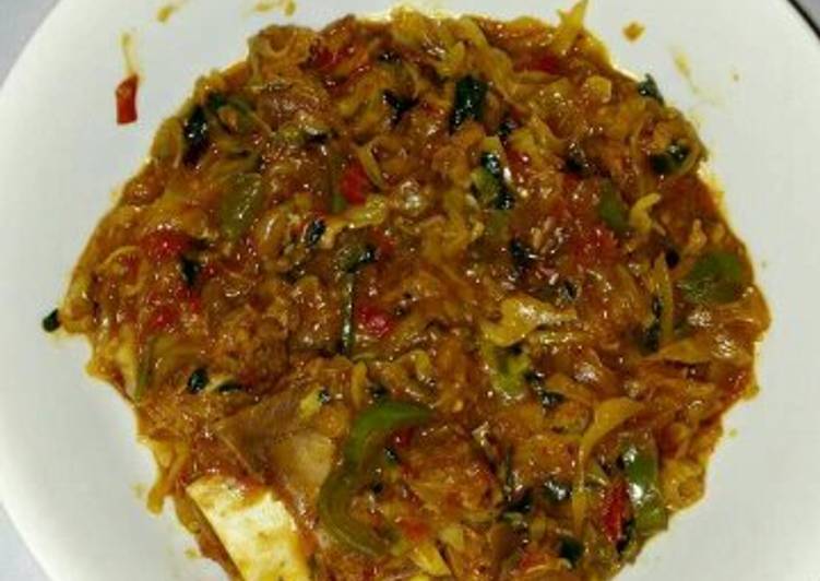 Easiest Way to Make Recipe of Beef stew mixed cabbages
