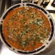 Soupe de homard pommes de terre et poivrons au persil et parmesan