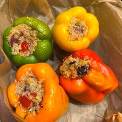 A picture of Mediterranean Stuffed Bell Peppers.