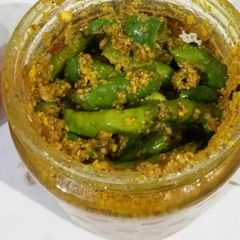 Hari mirch ka achar A picture of Hari mirch ka achar.
