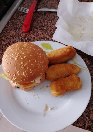 Una foto de Hamburguesa de merluza