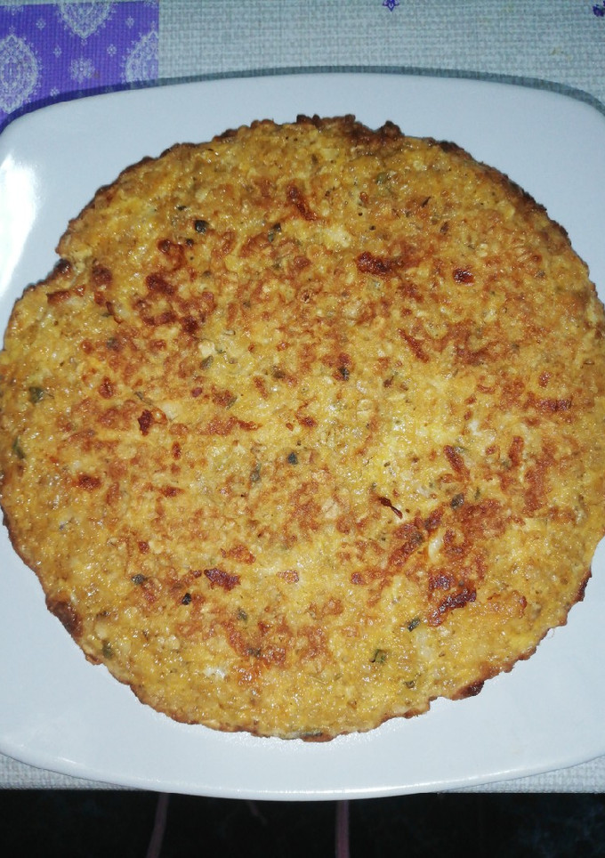 Una foto de Tortilla francesa de avena con sabor a pizza