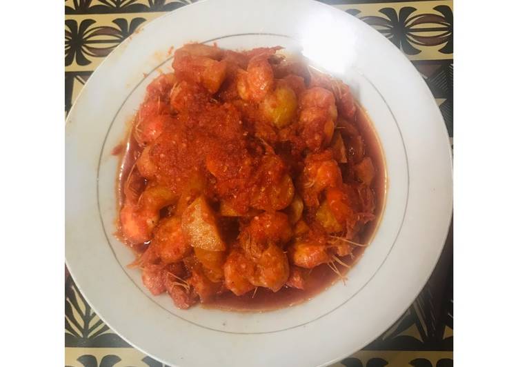 Udang dan kentang sambel