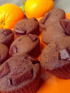 Narancsos-csokis muffin recept fotója