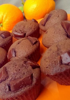 Narancsos-csokis muffin recept fotója