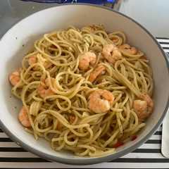 Shrimp Pasta (Aglio Olio Spaghetti + Shrimp) রেসিপির প্রধান ছবি