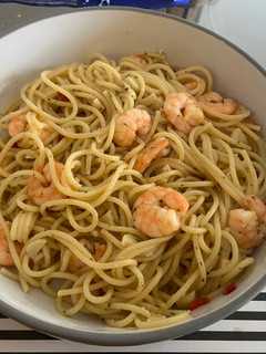 Foto resep Shrimp Pasta (Aglio Olio Spaghetti + Shrimp)