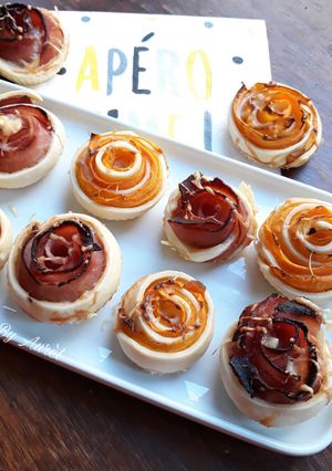 Une photo de ☆Roses Apéritives Jambon et Carotte☆