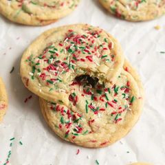 A picture of Soft and Chewy Christmas Sprinkle Sugar Cookies.