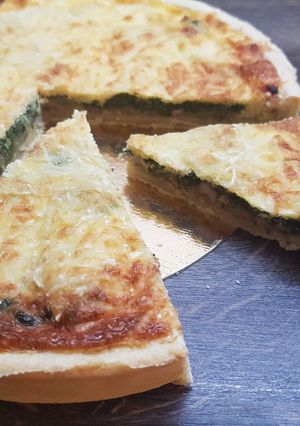 Une photo de Quiche lardons épinards et oignons