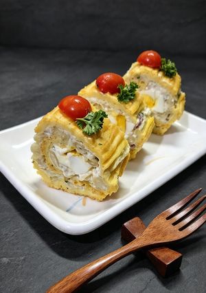 Foto resep Mac n Cheese Choux Roll