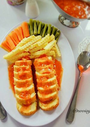 Foto resep Galantin ayam saus asam manis