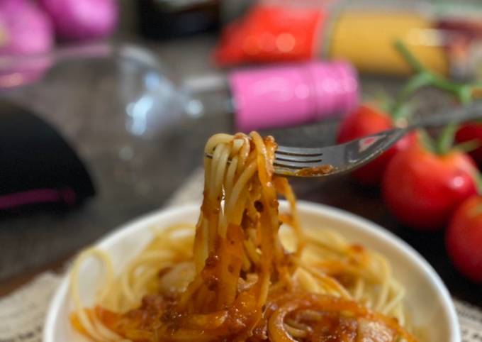 Resep Spaghetti Bolognese saus LaFonte by Tiger Kitchen