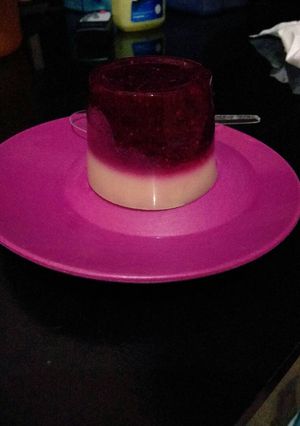Foto resep Puding buah naga susu