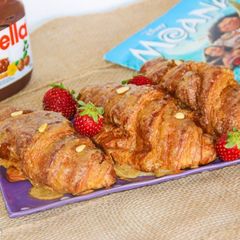 A picture of Almond-Nutella Croissants Stuffed With Strawberries.
