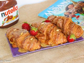 Almond-Nutella Croissants Stuffed With Strawberries