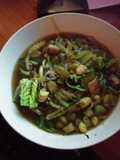 Asian asparagus zoodle vegan stew