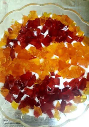 A picture of Summer fruit trifle 😊.