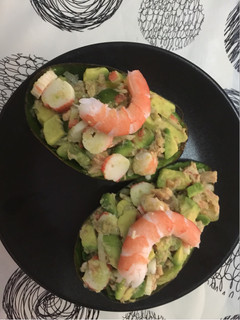 Una foto de Aguacates rellenos