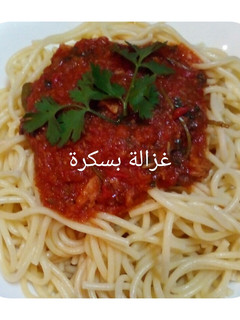 صورة لوصفة سباغيتي بالتونة