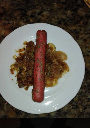 Foto principal de Salchichas de pollo al vino dulce