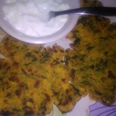 Cornflour methi paratha A picture of Cornflour methi paratha.
