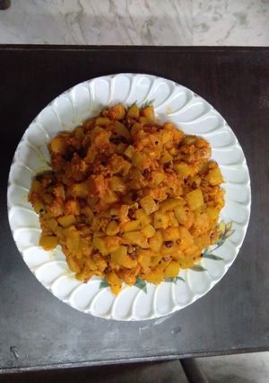A picture of Ash gourd stir fry.