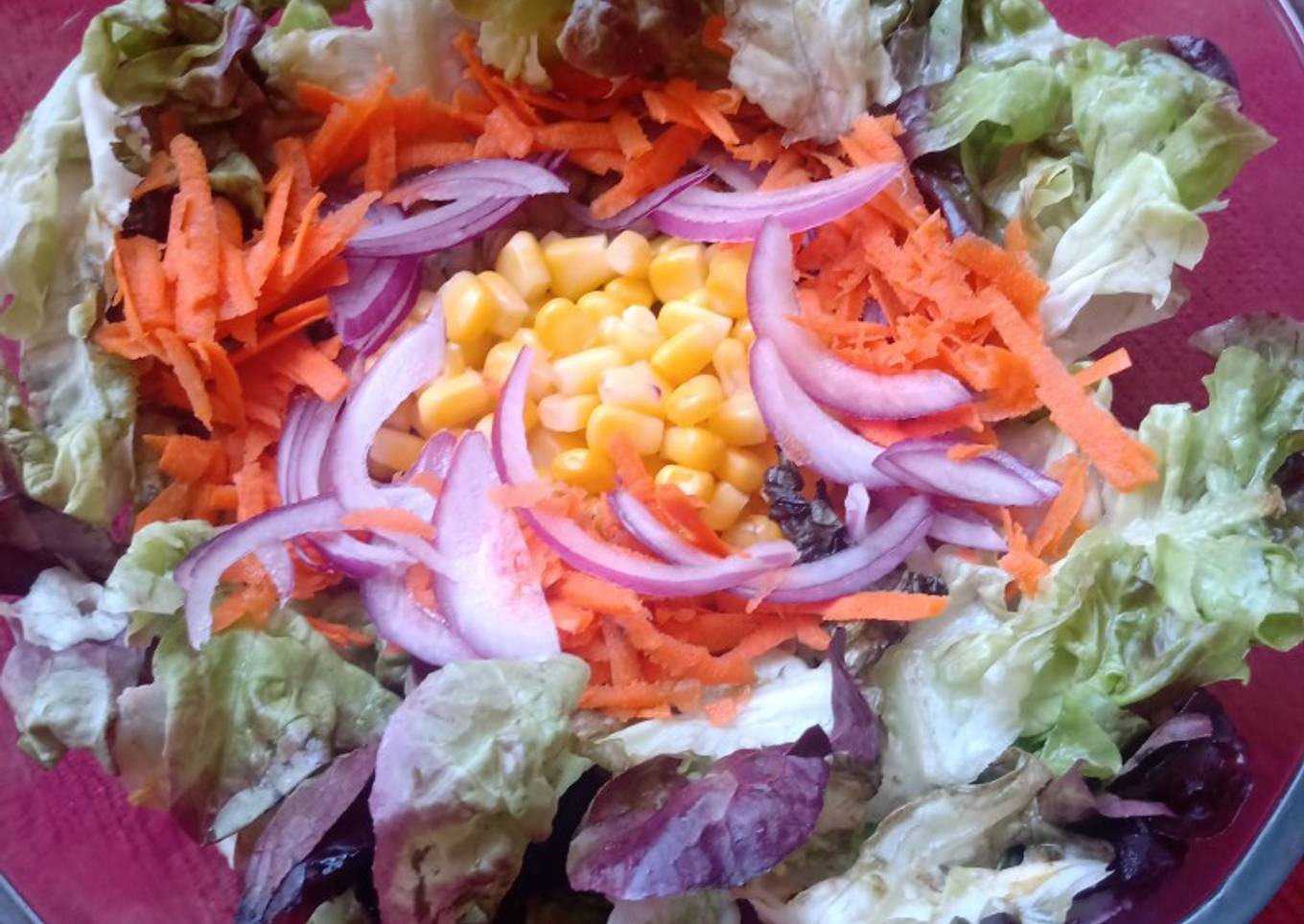 Ensalada mix con lentejas