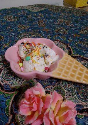 عکسی از دستور بستنی پسته ای😋