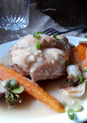 Une photo de Blanquette de lapin aux légumes primeurs
