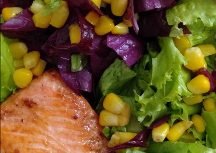 12 Resep: Grilled Salmon with Vegetable Salad | Resep Menu Diet #01 Kekinian
