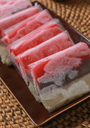 Foto resep Es gabus neopolitan dengan rasa es krim susu