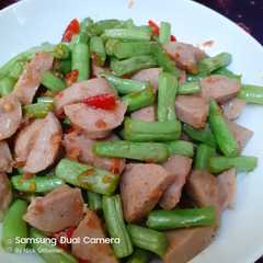 A picture of Tumis Buncis Bakso.
