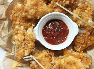 Foto di Bocconcini di pollo con corn flakes
