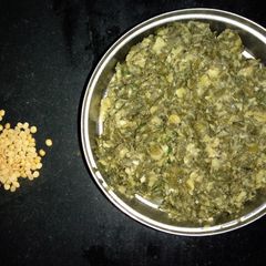 Curry leaves sabzi A picture of Curry leaves sabzi.