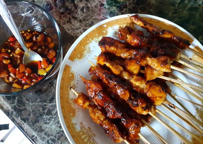 Sate ayam teflon