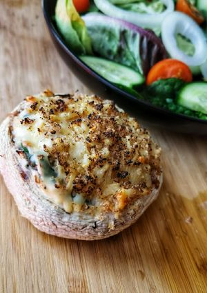 A picture of Spinach and Ricotta Mushrooms.
