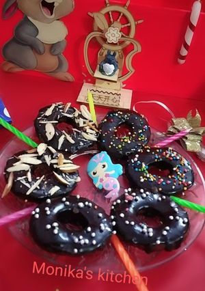 A picture of Chocolate donuts Christmas special.