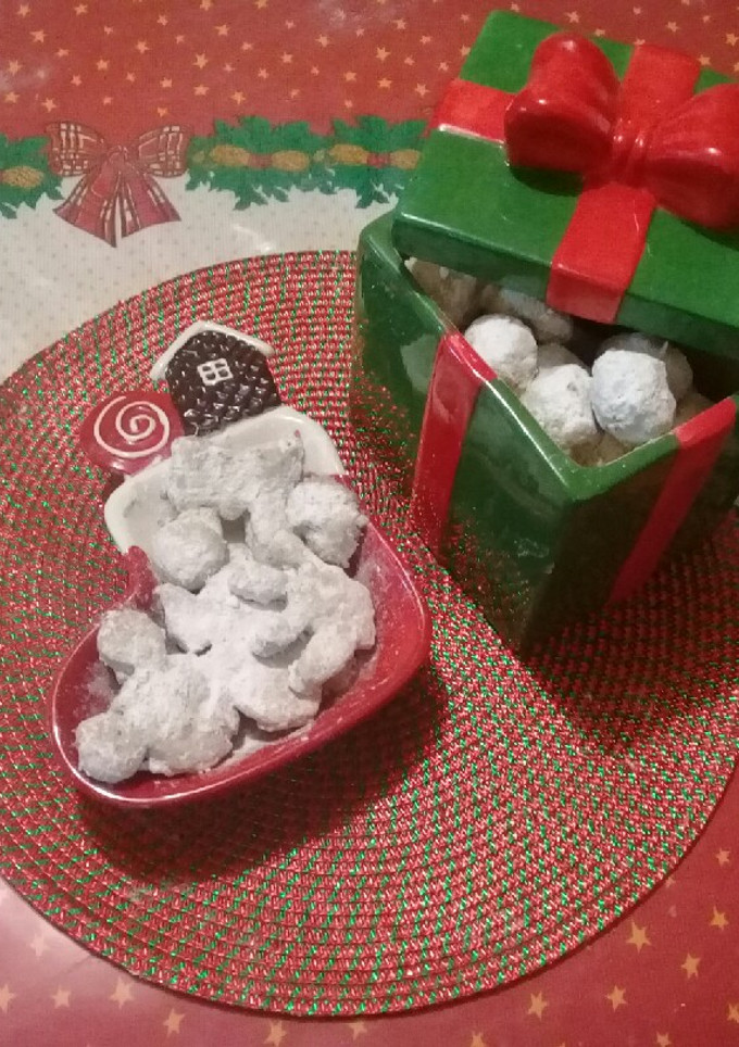 Una foto de Galletas de copitos de nieve ❄❄