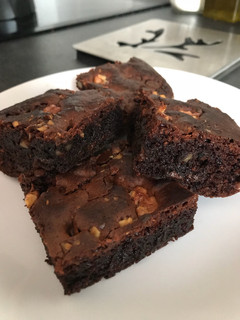 Una foto de Brownie de chocolate