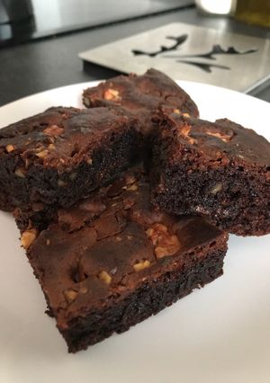 Una foto de Brownie de chocolate