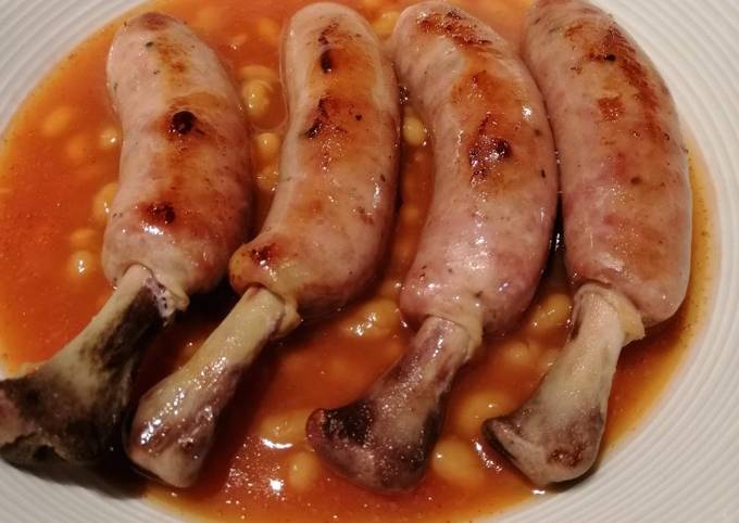 Steps to Prepare Perfect Sausage with Pork and Beans