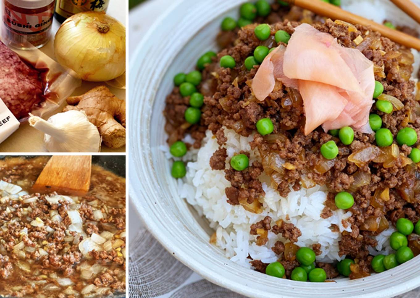 Soboro Donburi (Miyazakigyu Wagyu Ground Beef Over Rice)