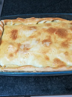 Una foto de Empanada de brócoli, huevo y chorizo