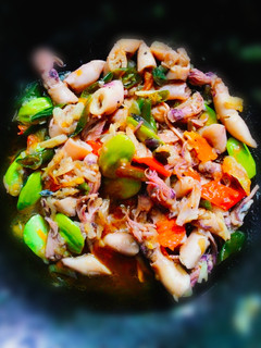 Foto resep Tumis Cumi Asin Pete Pedas