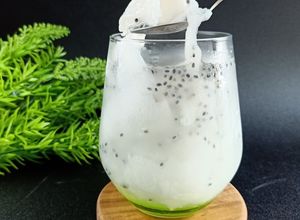 Foto resep Es Kelapa Muda sirup Melon