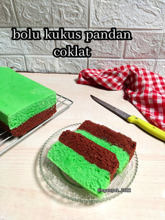 Foto resep Bolu kukus pandan coklat